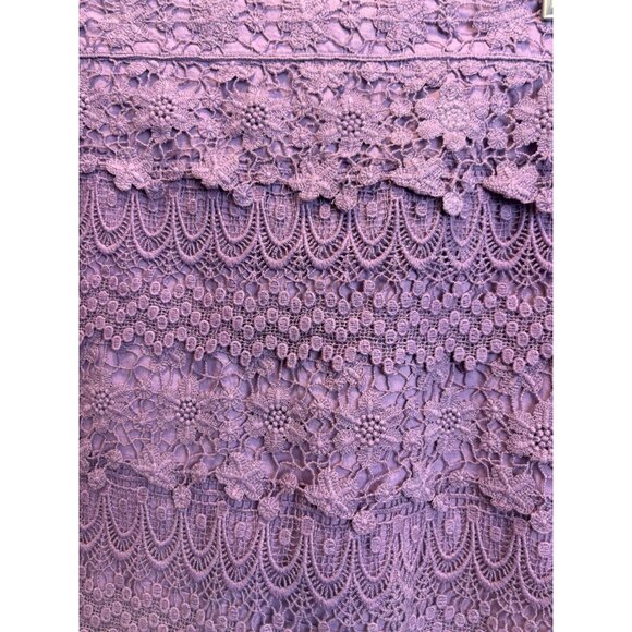 American Eagle Womens Lace Embroidered Mini Skirt Sz 18 Purple NWT Cottage ZipUp - Picture 7 of 7
